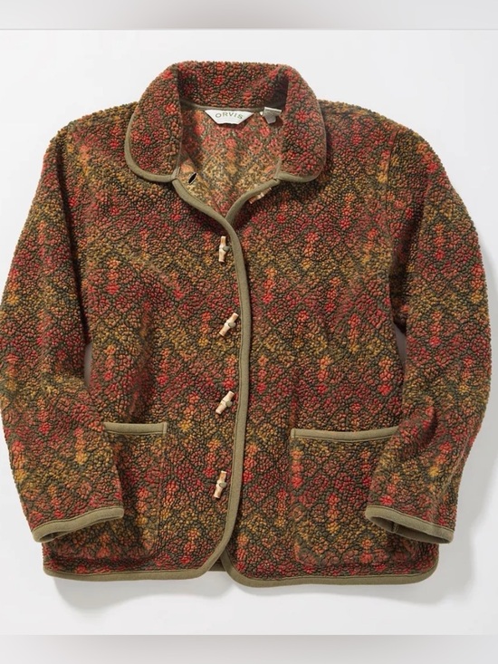 Orvis Jackets & Blazers - Orvis Vintage-Inspired Aztec Patterned Sherpa Jacket - Multicolor